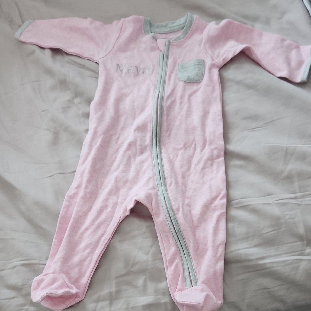 NWOT My 1st years Pink and Gray Kids One Piece 3-6 month
